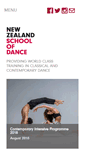 Mobile Screenshot of nzschoolofdance.ac.nz